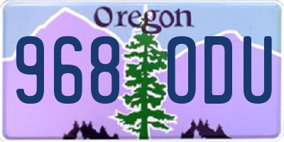 OR license plate 968ODU