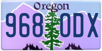 OR license plate 968ODX