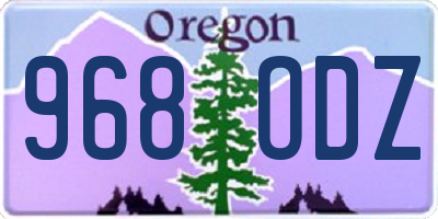 OR license plate 968ODZ