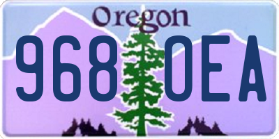 OR license plate 968OEA