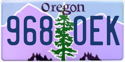 OR license plate 968OEK