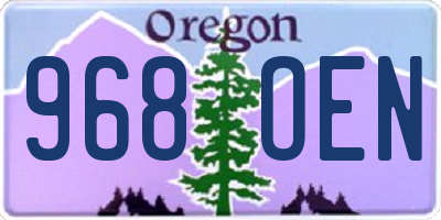 OR license plate 968OEN