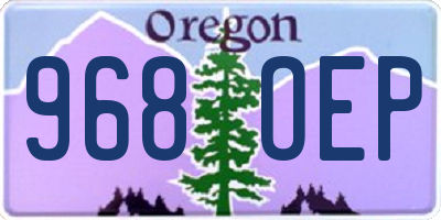 OR license plate 968OEP