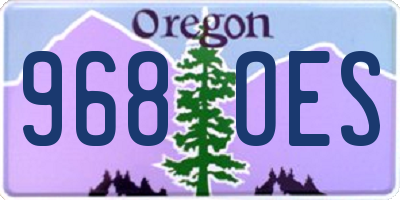 OR license plate 968OES