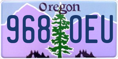 OR license plate 968OEU