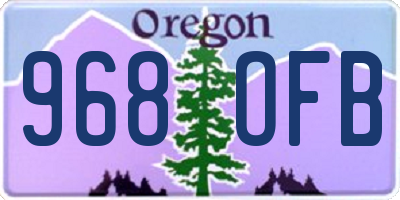 OR license plate 968OFB