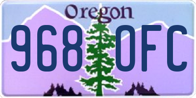 OR license plate 968OFC