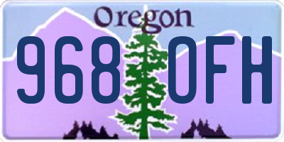 OR license plate 968OFH