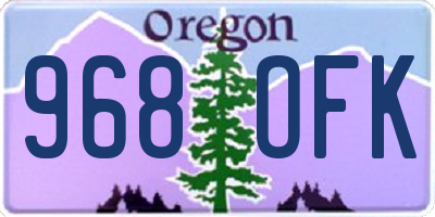 OR license plate 968OFK