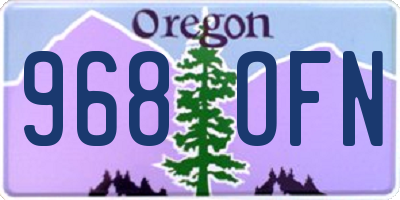 OR license plate 968OFN
