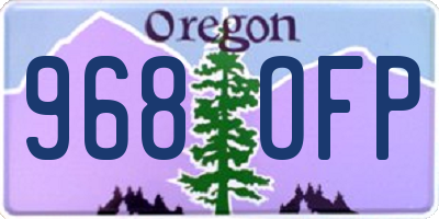 OR license plate 968OFP