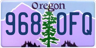 OR license plate 968OFQ