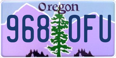 OR license plate 968OFU