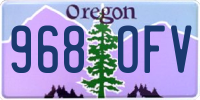 OR license plate 968OFV