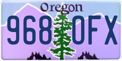 OR license plate 968OFX
