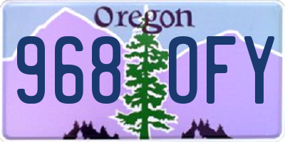 OR license plate 968OFY