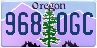 OR license plate 968OGC