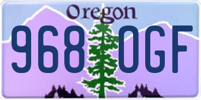 OR license plate 968OGF