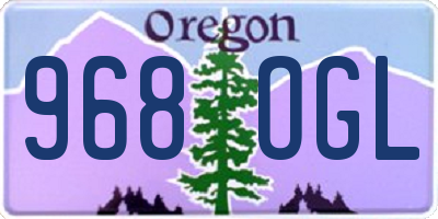 OR license plate 968OGL