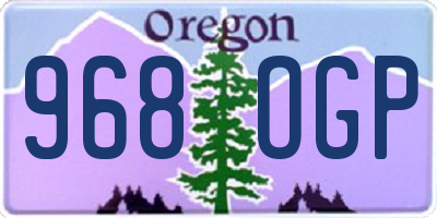 OR license plate 968OGP
