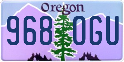 OR license plate 968OGU