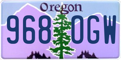 OR license plate 968OGW
