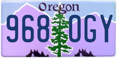 OR license plate 968OGY