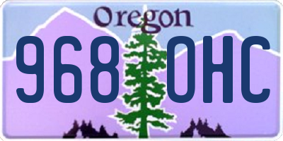 OR license plate 968OHC