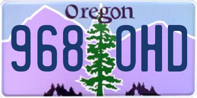 OR license plate 968OHD