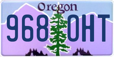 OR license plate 968OHT