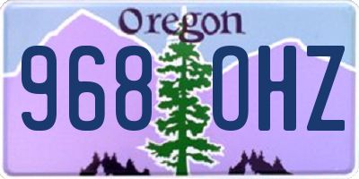 OR license plate 968OHZ