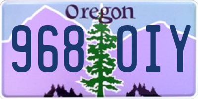 OR license plate 968OIY