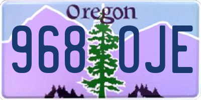 OR license plate 968OJE