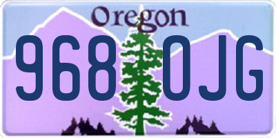 OR license plate 968OJG