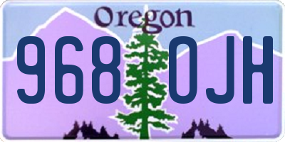 OR license plate 968OJH