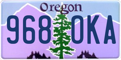 OR license plate 968OKA