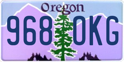 OR license plate 968OKG