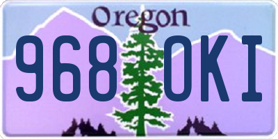 OR license plate 968OKI