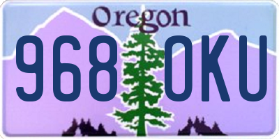 OR license plate 968OKU