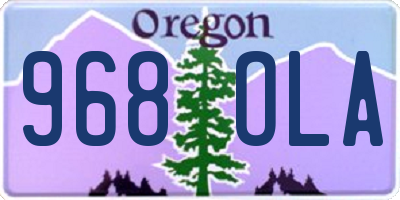 OR license plate 968OLA