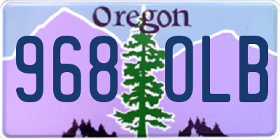 OR license plate 968OLB