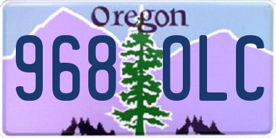 OR license plate 968OLC