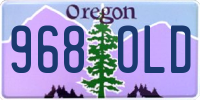 OR license plate 968OLD
