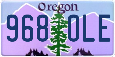 OR license plate 968OLE
