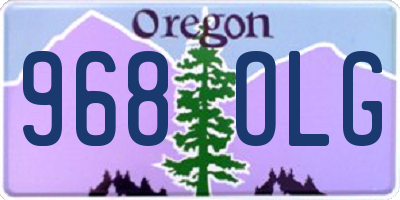 OR license plate 968OLG