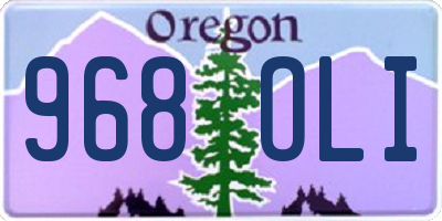 OR license plate 968OLI