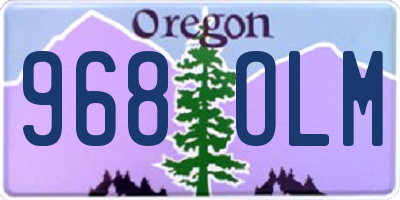 OR license plate 968OLM