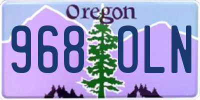 OR license plate 968OLN