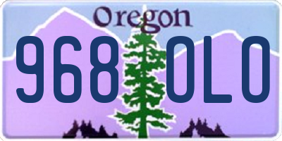 OR license plate 968OLO