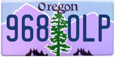 OR license plate 968OLP